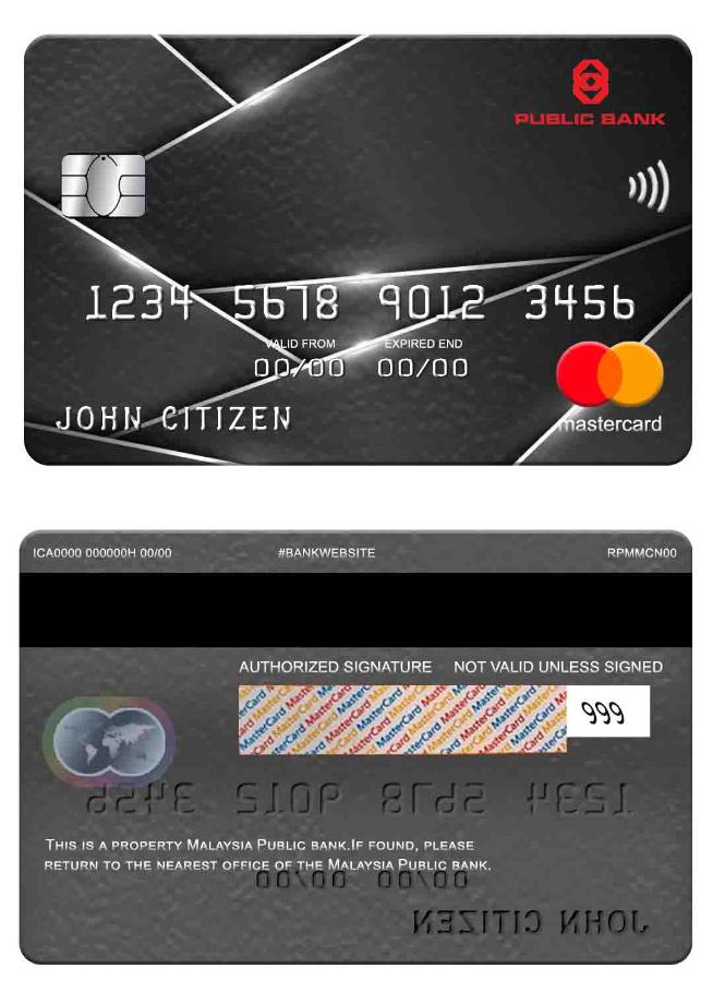 Malaysia Public bank mastercard